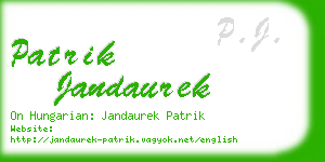 patrik jandaurek business card